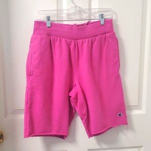 Champion sz Medium Men's cutoff look shorts in hot pink